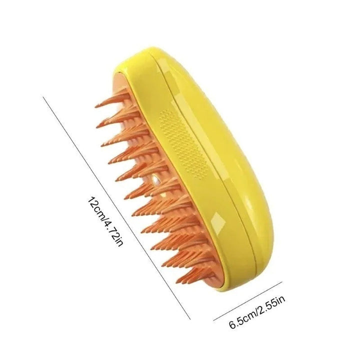 Gentle Pet Steam Grooming Brush for cats, reducing shedding and leaving a healthy, shiny coat.