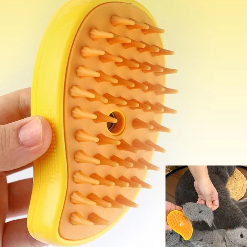 Innovative Pet Steam Brush for animal grooming, promoting healthy skin & a shiny, soft coat.