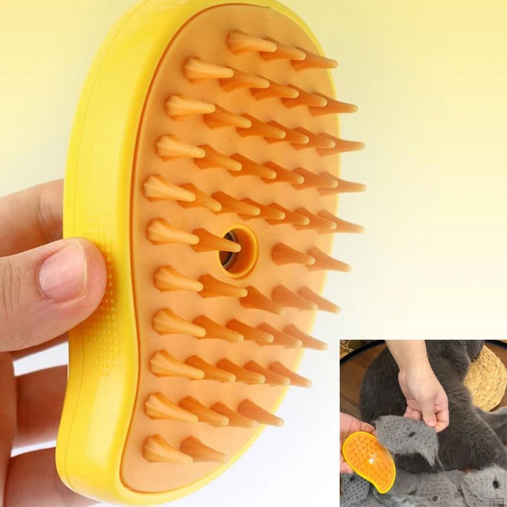 Innovative Pet Steam Brush for animal grooming, promoting healthy skin & a shiny, soft coat.