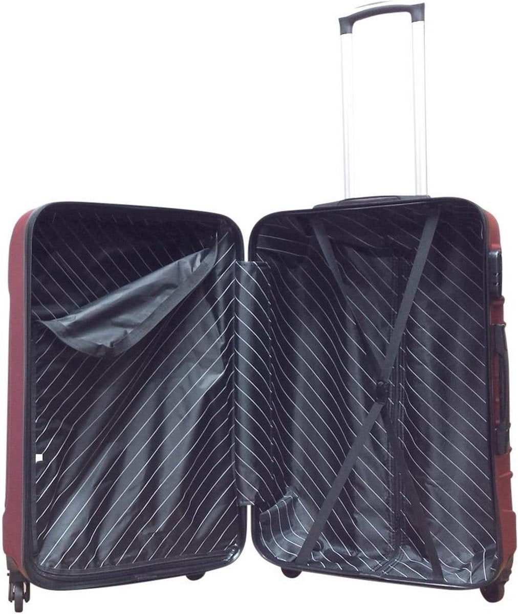 Pink 2-piece hardside spinner luggage set. Durable travel bags for airport & vacation essentials.