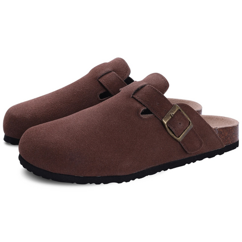 Indoor women's orthopedic slippers with arch support and a non-slip sole.