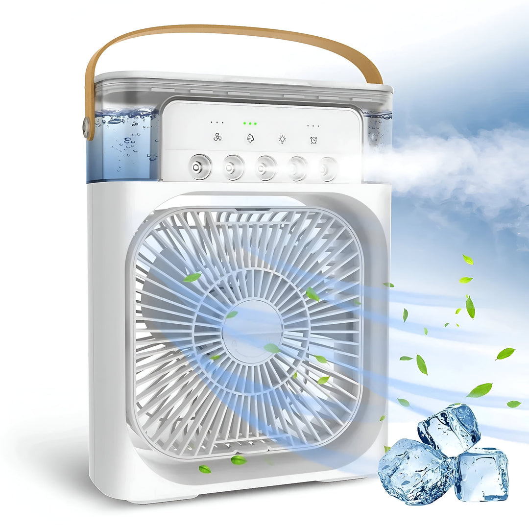Energy-saving portable 3-in-1 air cooler and humidifier.