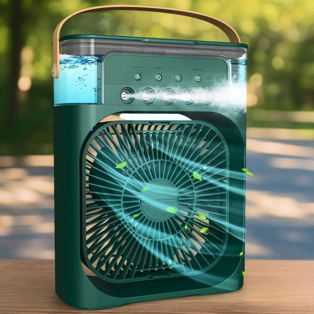 Portable air purifier, cooler, and humidifier for healthier indoor air.
