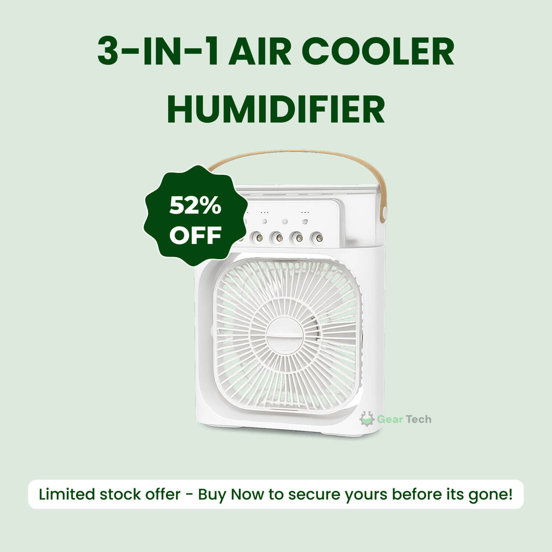 Portable air cooler, fan, & humidifier – perfect for small office spaces.