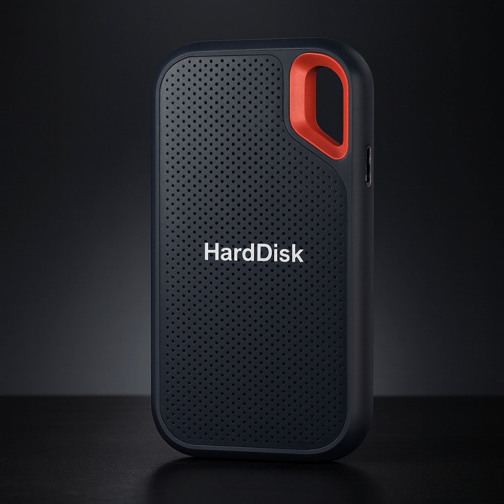 Portable 8TB External SSD Drive with high-speed USB-C for laptop, PC, Mac. Shockproof, compact data storage for gaming.