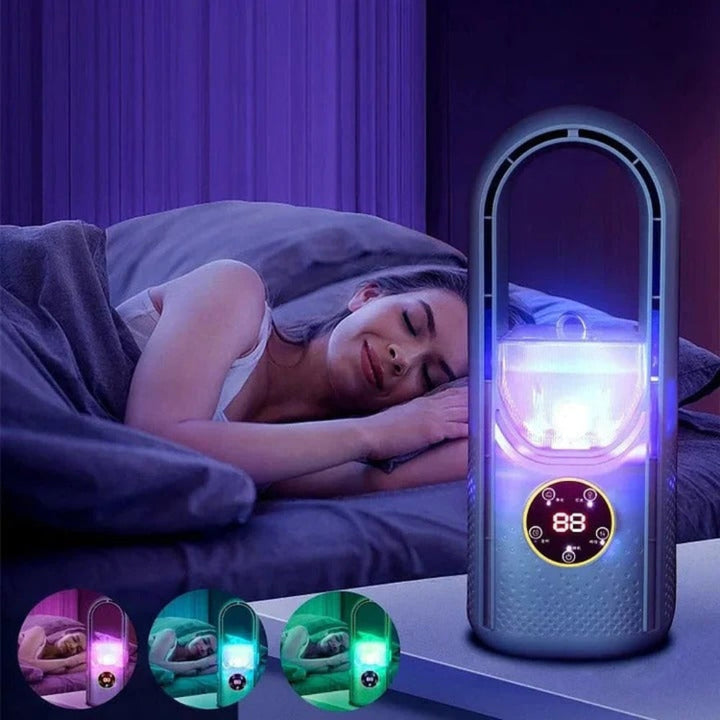 Compact portable air cooler for bedrooms & offices, offering efficient & quiet personal climate comfort.