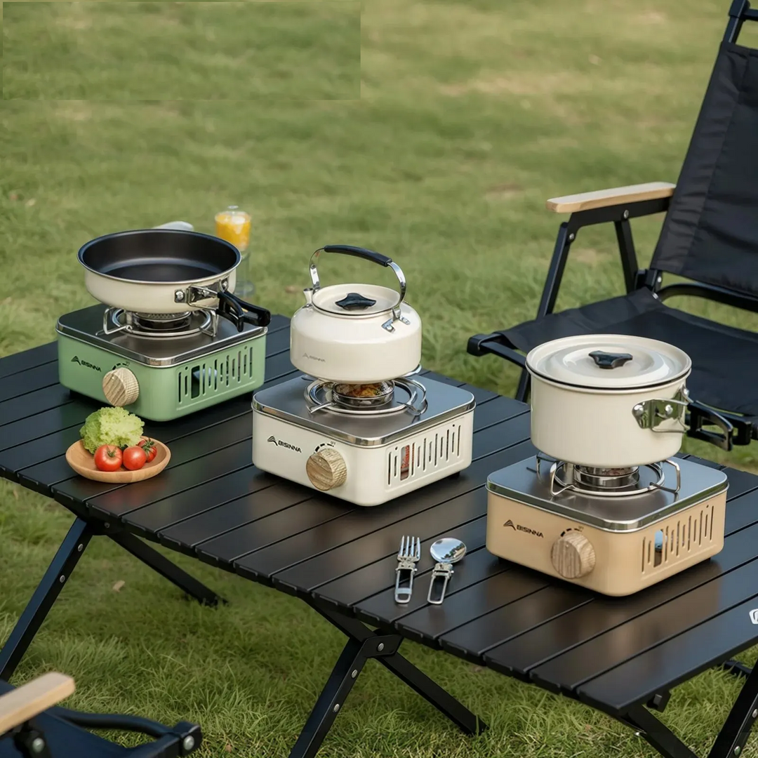 Travel-friendly gas stove for camping, hiking, and all outdoor cooking adventures. Easy to use.