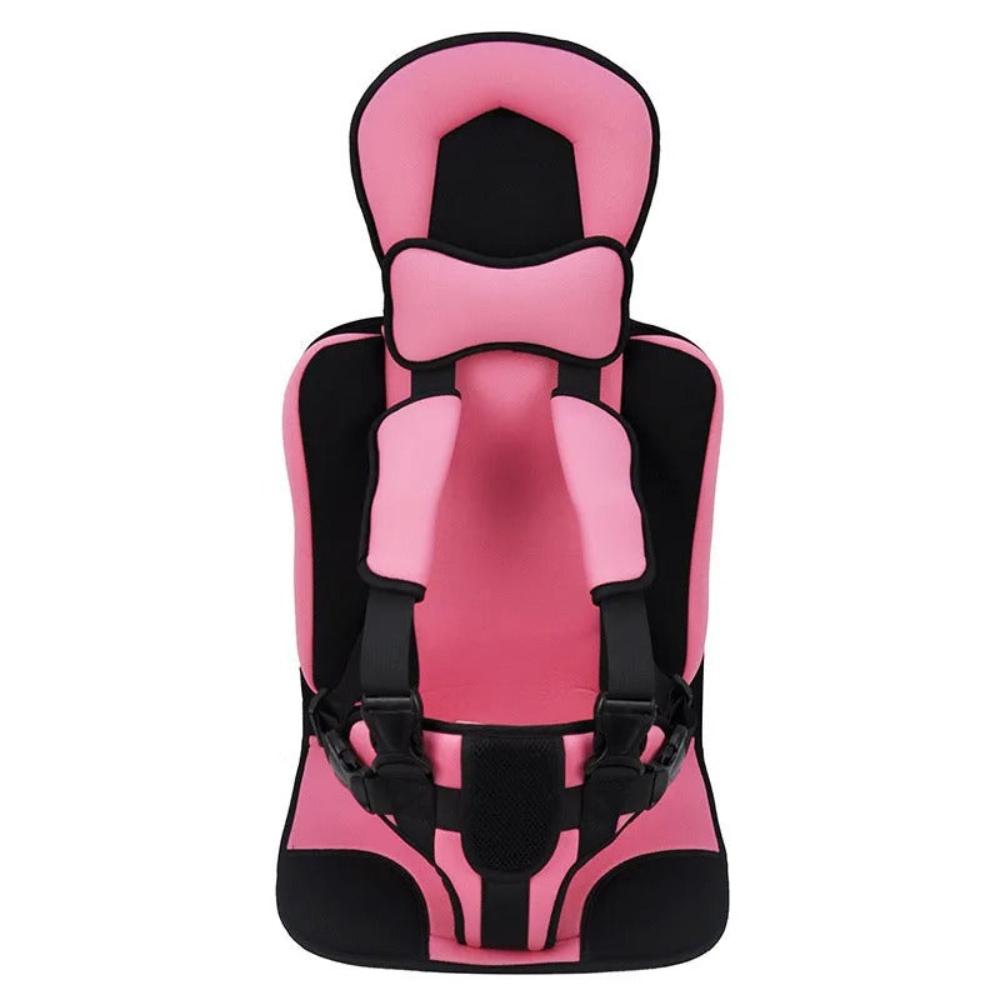 Child safety travel cushion seat, easily attaches to suitcases, a portable stroller alternative for toddlers.