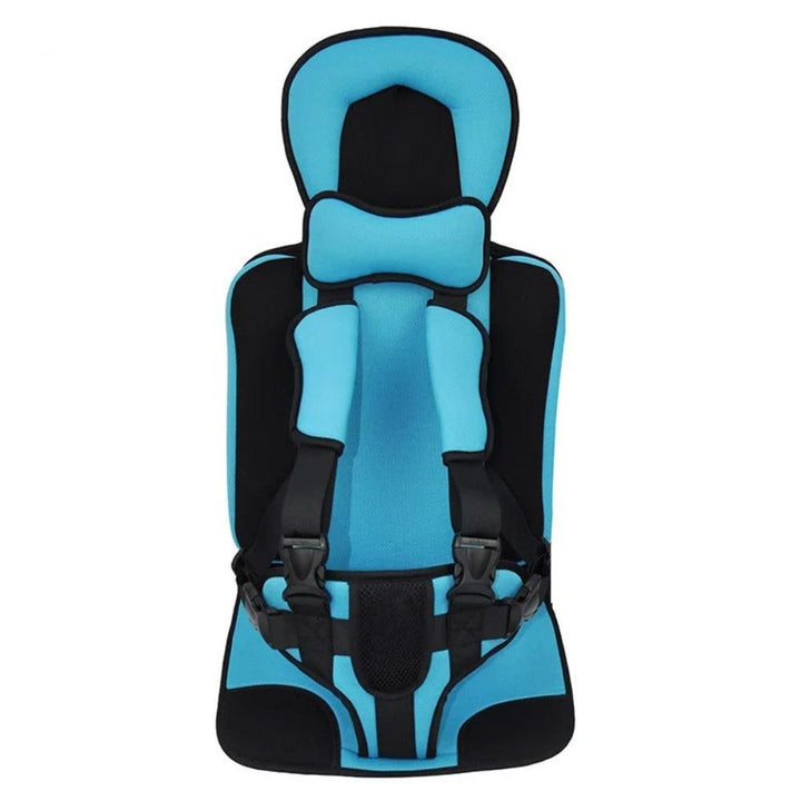 Kids' portable travel cushion seat, a handy suitcase accessory for stress-free baby travel and airport journeys.