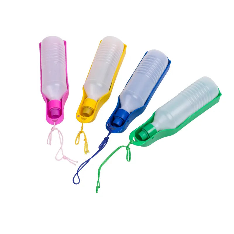 Keep your dog hydrated during walks and adventures with this portable water bottle & bowl.