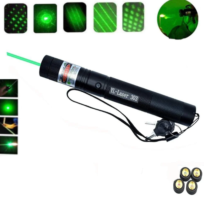 Ultra-bright green laser pointer, perfect for pointing constellations and engaging outdoor fun.