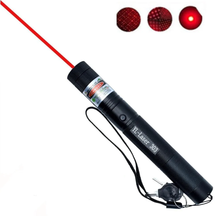 High-intensity portable laser pointer, an essential tool for effective presentations & outdoor use.