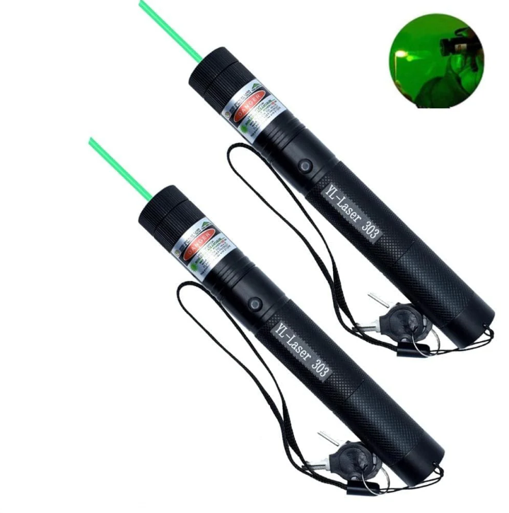 Durable portable laser pointer gadget with high intensity, suitable for camping & distant pointing.