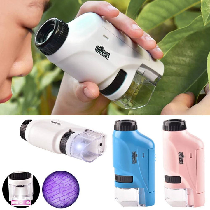 Children's educational microscope science kit for discovery, exploration & STEM learning. Fun learning toy.