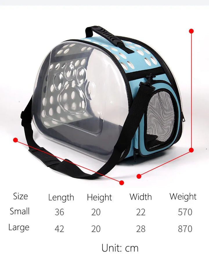 Durable dog & cat car carrier bag, portable for travel with a secure viewing window. Ideal for small to medium pets.