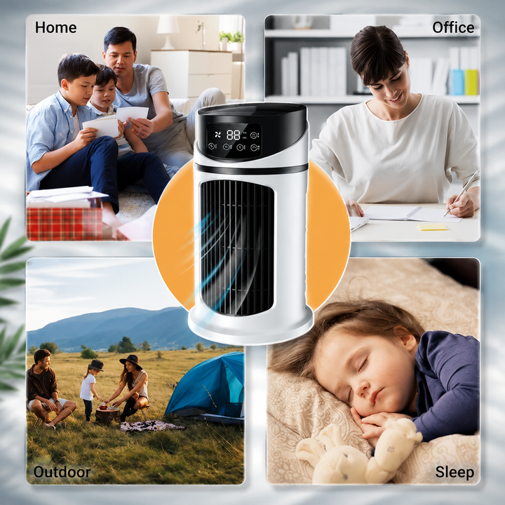 Cool summer comfort with this compact, energy-efficient personal room air conditioner.