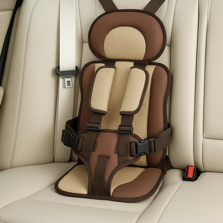 Compact youth car seat for travel. A lightweight booster providing essential safety for children on the move.