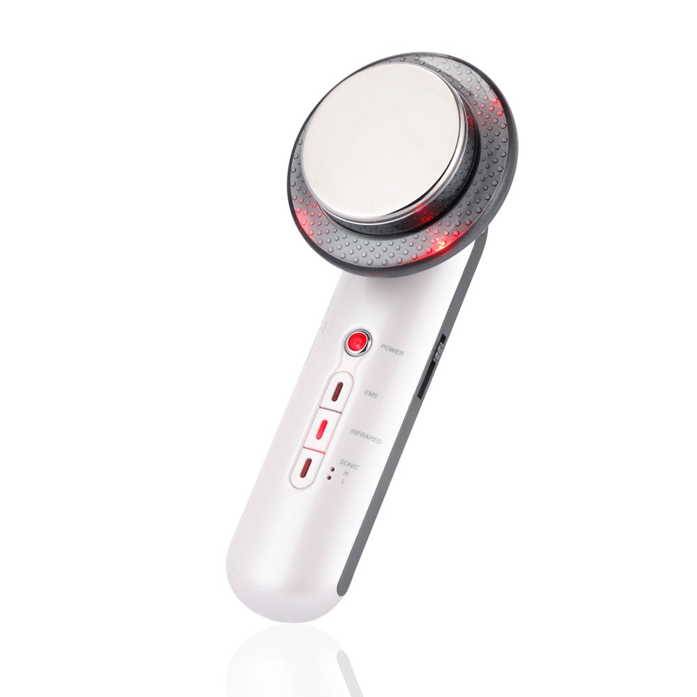 Powerful electronic muscle massager (EMS) with 5 speeds for ultrasonic therapy, body shaping, skin firming & fat reduction.
