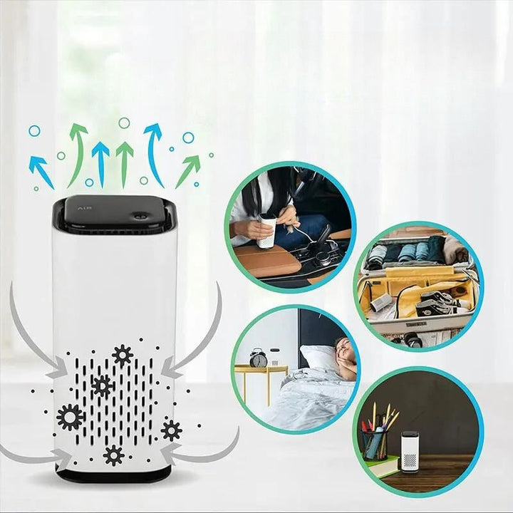 Powerful pet air purifier & odor eliminator for a fresh, clean home. Filters dander, ideal for cat & dog owners.