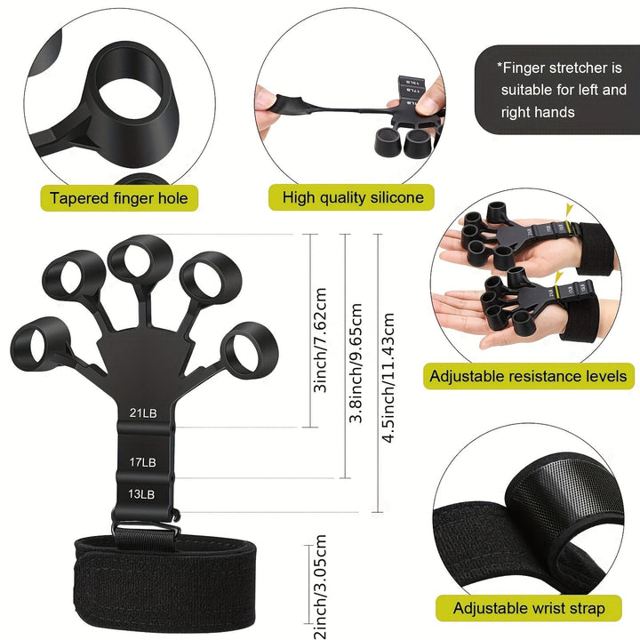 Hand exercise ball & training ring from PowerGrip 5-in-1 set, great for rehabilitation & musicians.