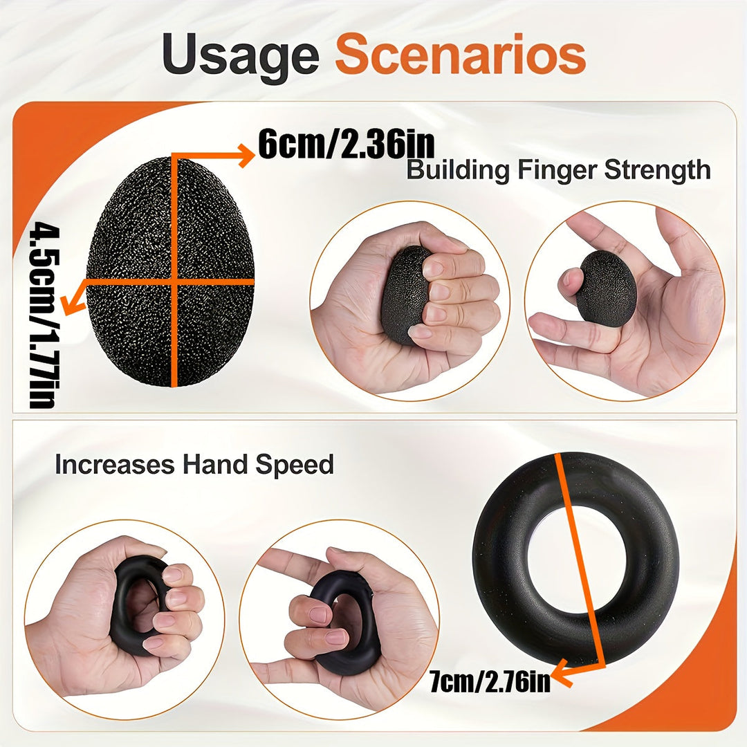 Complete PowerGrip 5-in-1 hand trainer set for effective home gym workouts & strengthening forearms.