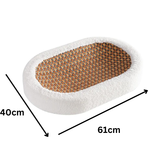 Elegant cat bed with a robust scratching surface. A premium pet furniture piece for ultimate cat comfort & play.