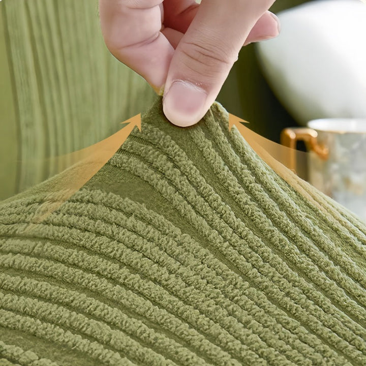 Luxurious jacquard stretch furniture protector, soft, anti-scratch, home decor upgrade.
