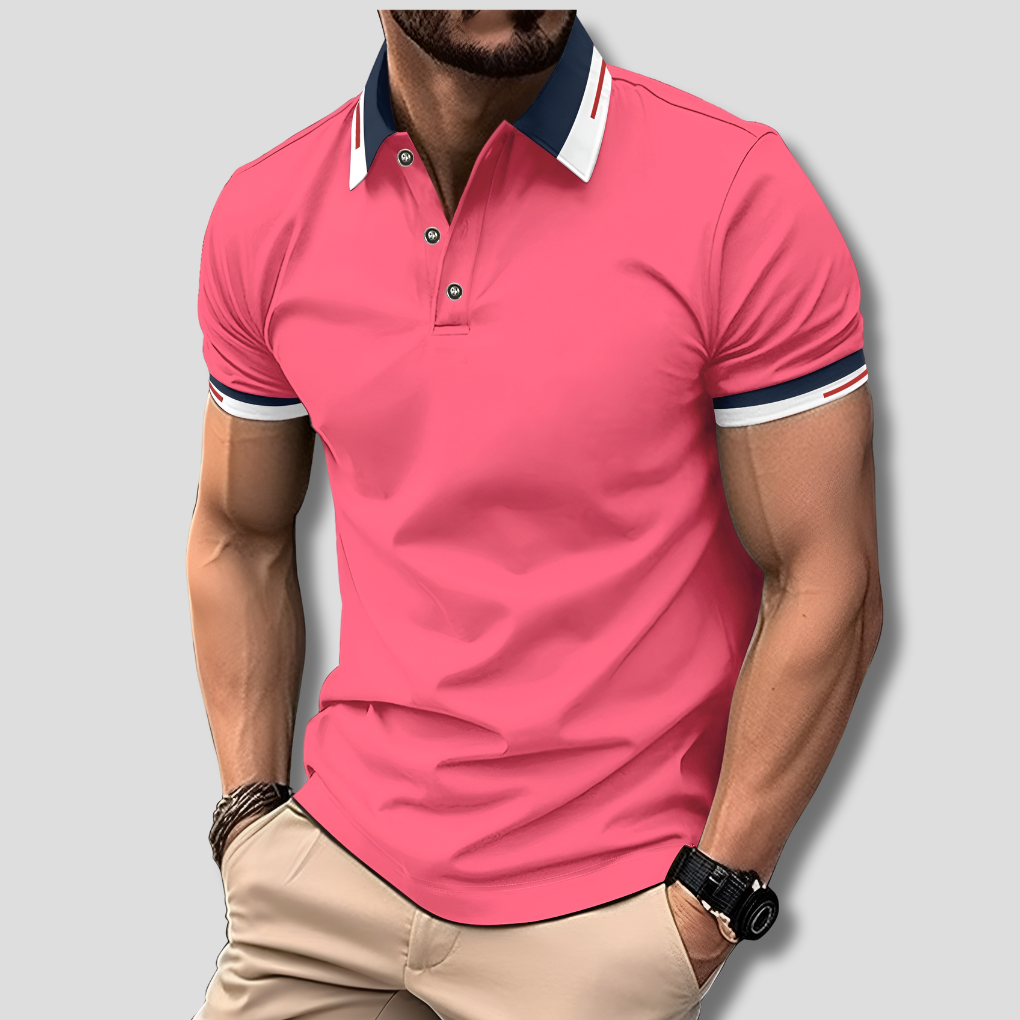 New men's polo shirt, perfect for smart casual spring & summer outfits. Classic, comfortable men's fashion.