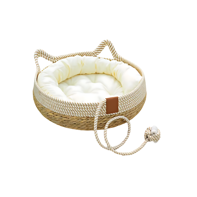 All-in-one sisal cat bed, scratcher & cozy lounge. Pet furniture for playful cats and peaceful naps.