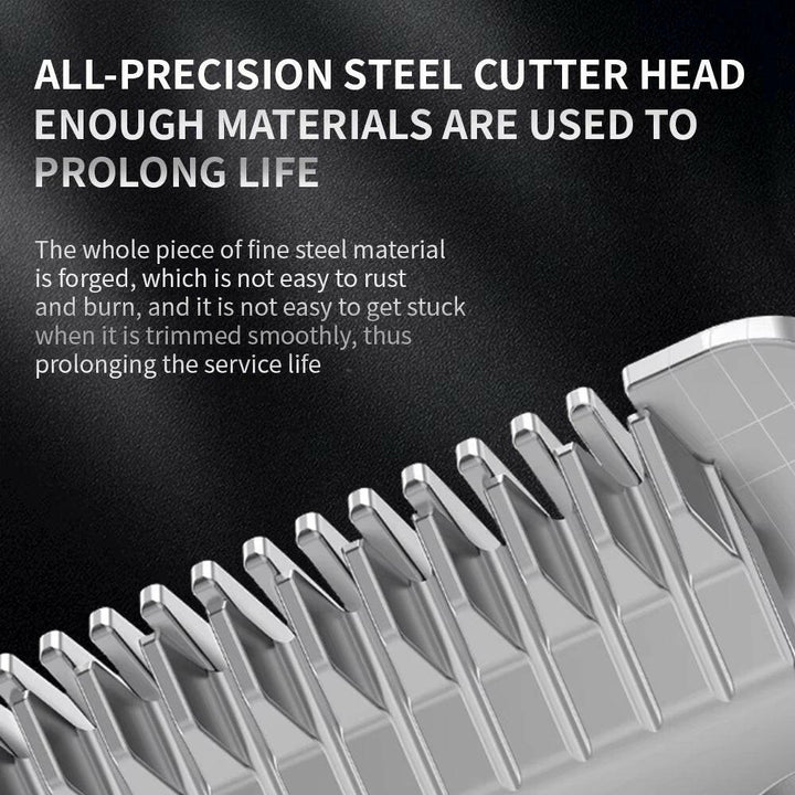 Guide combs for cordless dog clippers, allowing various pet hair lengths for home grooming.