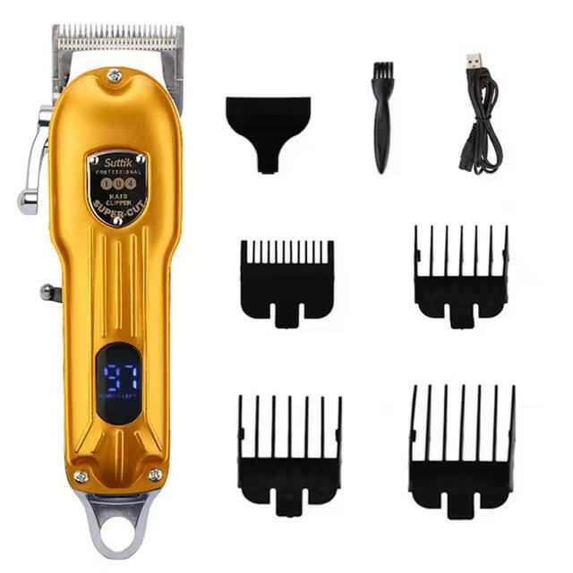 Sharp dog grooming scissors and comb for precise pet hair trimming in a home use kit.