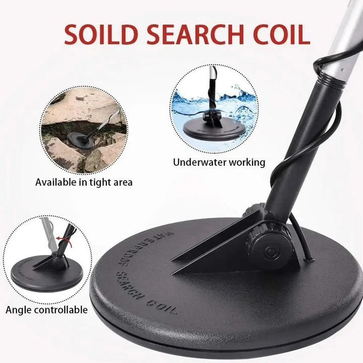 Explorer's professional metal detector for hobbyists, perfect for discovering gold & hidden treasures.