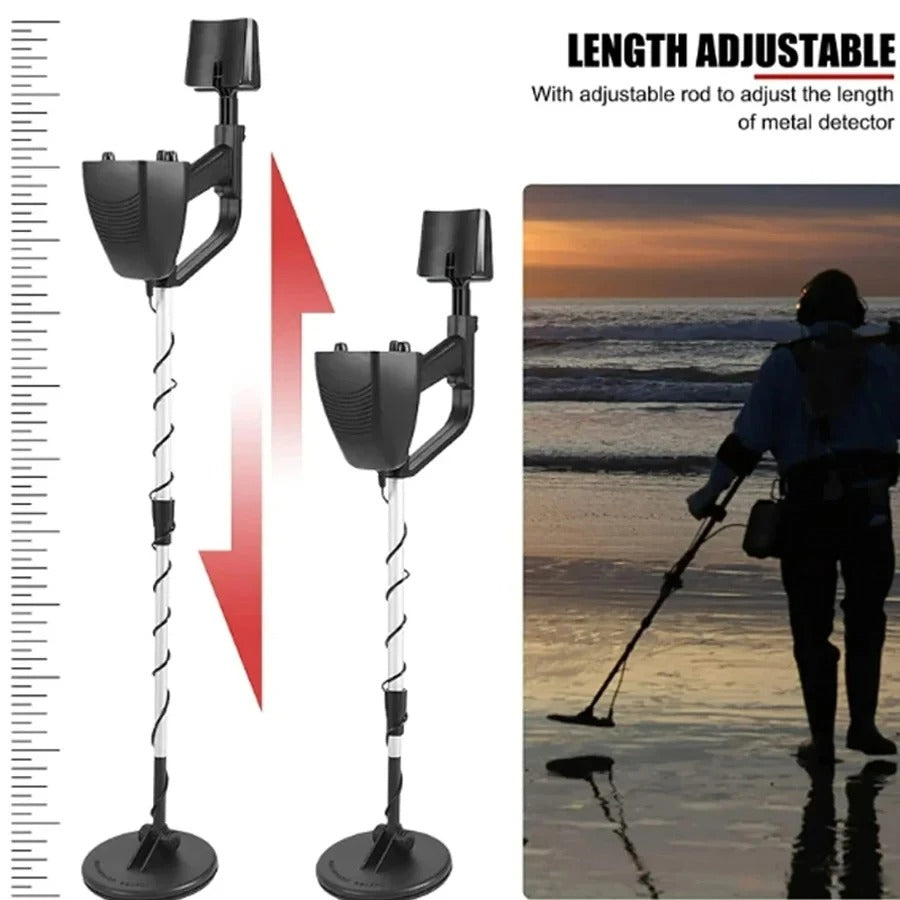 Ergonomic metal detector for serious gold & treasure hunting, designed for comfort and precision.