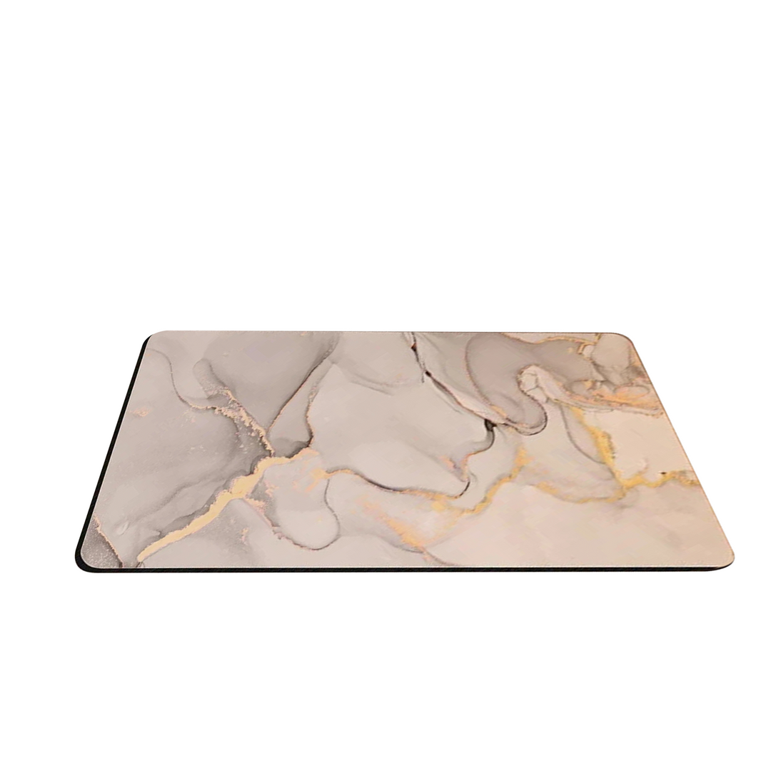 Quick-drying anti-slip bath mat, gray, for safe & comfortable bathroom floors. Diatomaceous earth material.