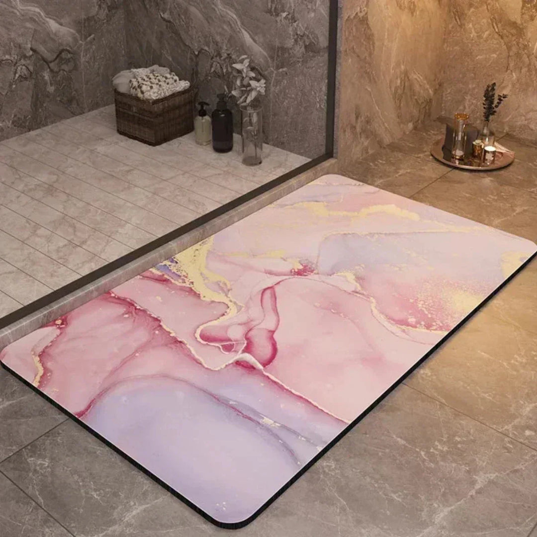 Unisex quick-drying anti-slip bath mat, highly absorbent & comfortable, ensuring complete bathroom safety.