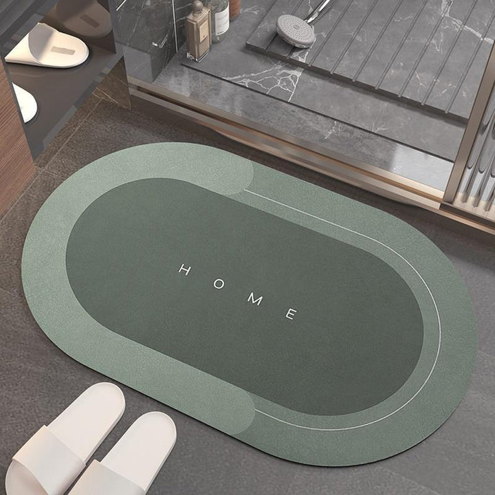 Modern bathroom decor: quick-drying bath mat, non-slip and absorbent. Soft touch diatomaceous earth ensures home safety.