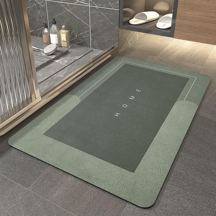 Absorbent quick-drying bath mat, non-slip for enhanced home safety. Modern bathroom decor with a soft touch finish.