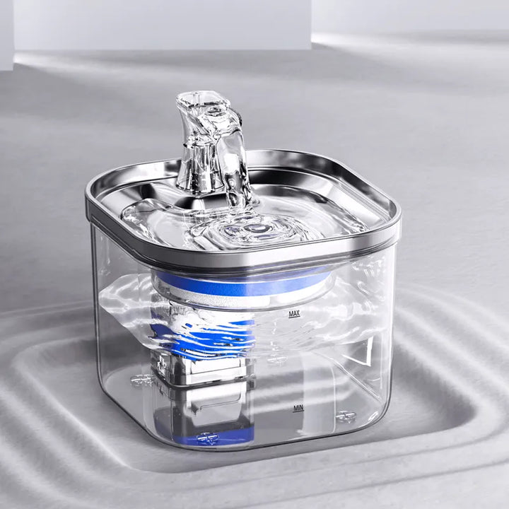 Smart pet waterer: automatic, quiet, and filtered, ensuring continuous fresh water for your beloved pets.