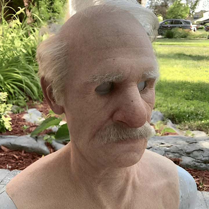 Detailed realistic latex mask for Halloween parties & cosplay character.