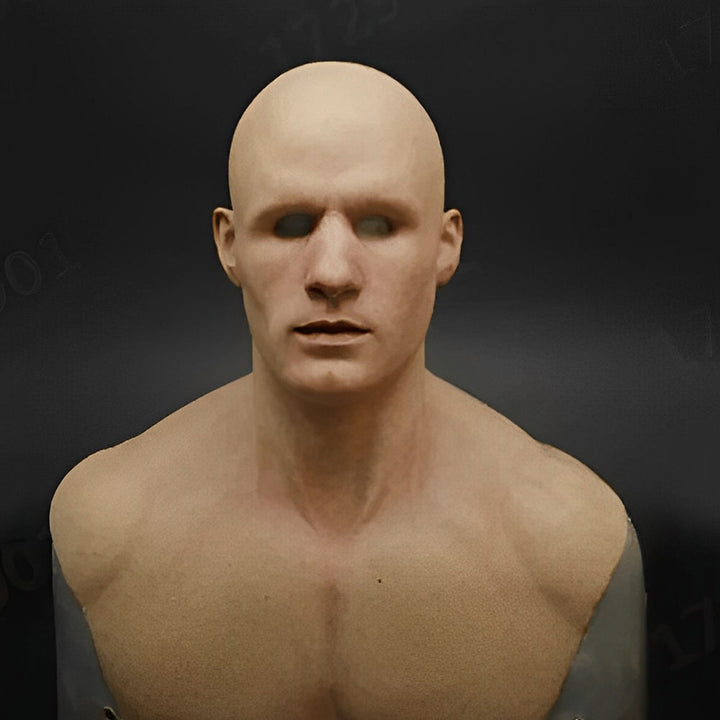 Realistic old man latex mask, perfect for Halloween, theatrical props, or Santa.