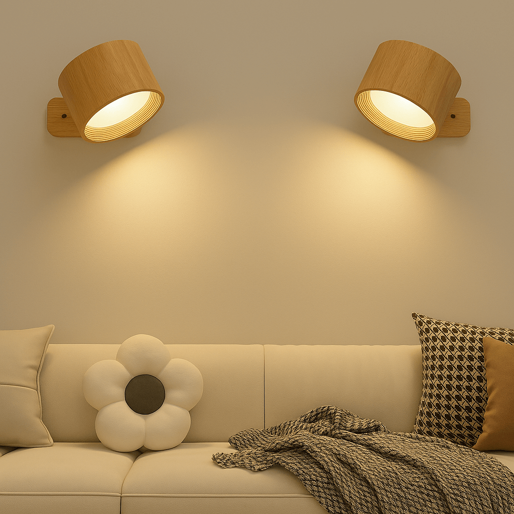 Portable rechargeable wall light, ideal for modern homes seeking flexible and ambient lighting solutions.