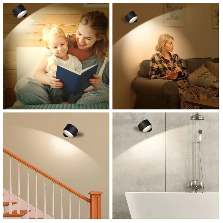 USB rechargeable wall light, elegant and cordless, an essential for modern interior design and flexibility.