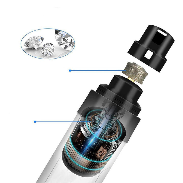 LED pet nail trimmer for smooth dog & cat paws. Rechargeable, quiet electric file ensures safe, gentle grooming.