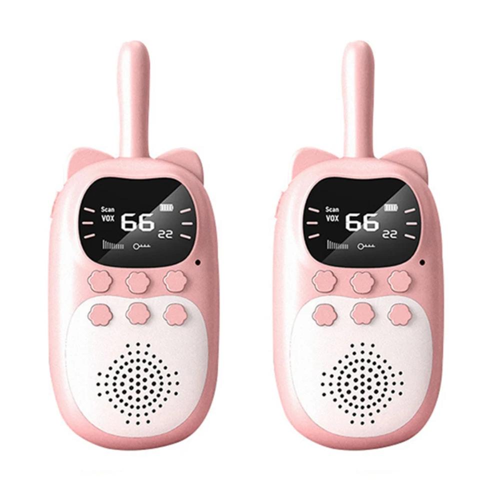 Kids' rechargeable walkie talkie set, perfect for outdoor play, adventure, and communication fun.