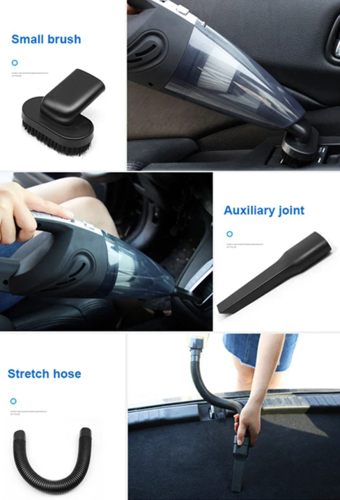 Modern red & black cordless vacuum, powerful for both home interiors and car detailing, tackles fine dust.
