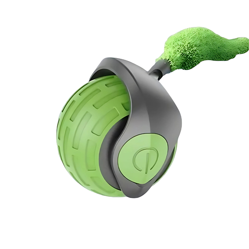 Rechargeable LED pounce ball for cats, stimulating feline exercise & mental play. Silent interactive pet toy.