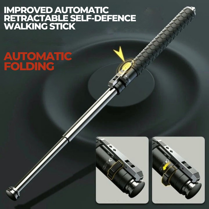 Dual-purpose walking stick: a reliable mobility aid & personal self-defense tool for everyday use.