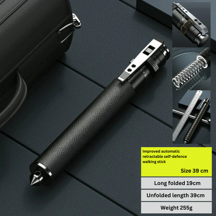 Dependable automatic walking stick, vital for personal safety, defense, and emergency preparedness.