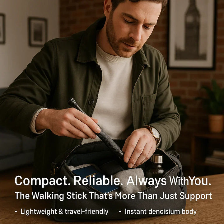 Quick-deploy automatic self-defense stick for immediate personal protection during outdoor adventures.