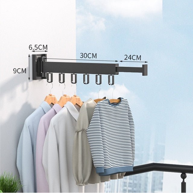 Easy-install wall-mounted retractable clothes dryer, an efficient solution for home organization.